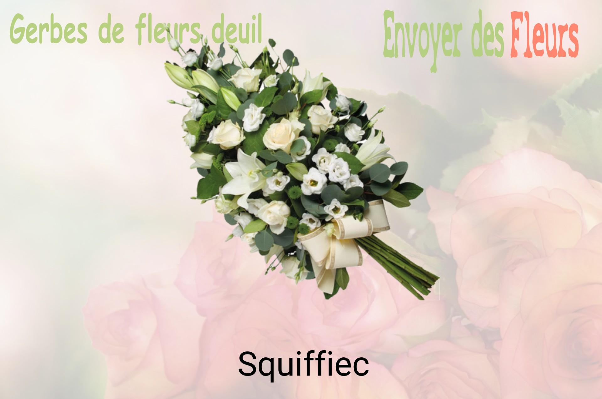 Gerbe de fleurs de deuil livrée à Squiffiec